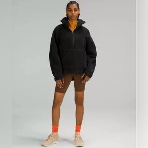 Lululemon Scuba Oversized Fleece Funnel-Neck Half-Zip Black XS/S